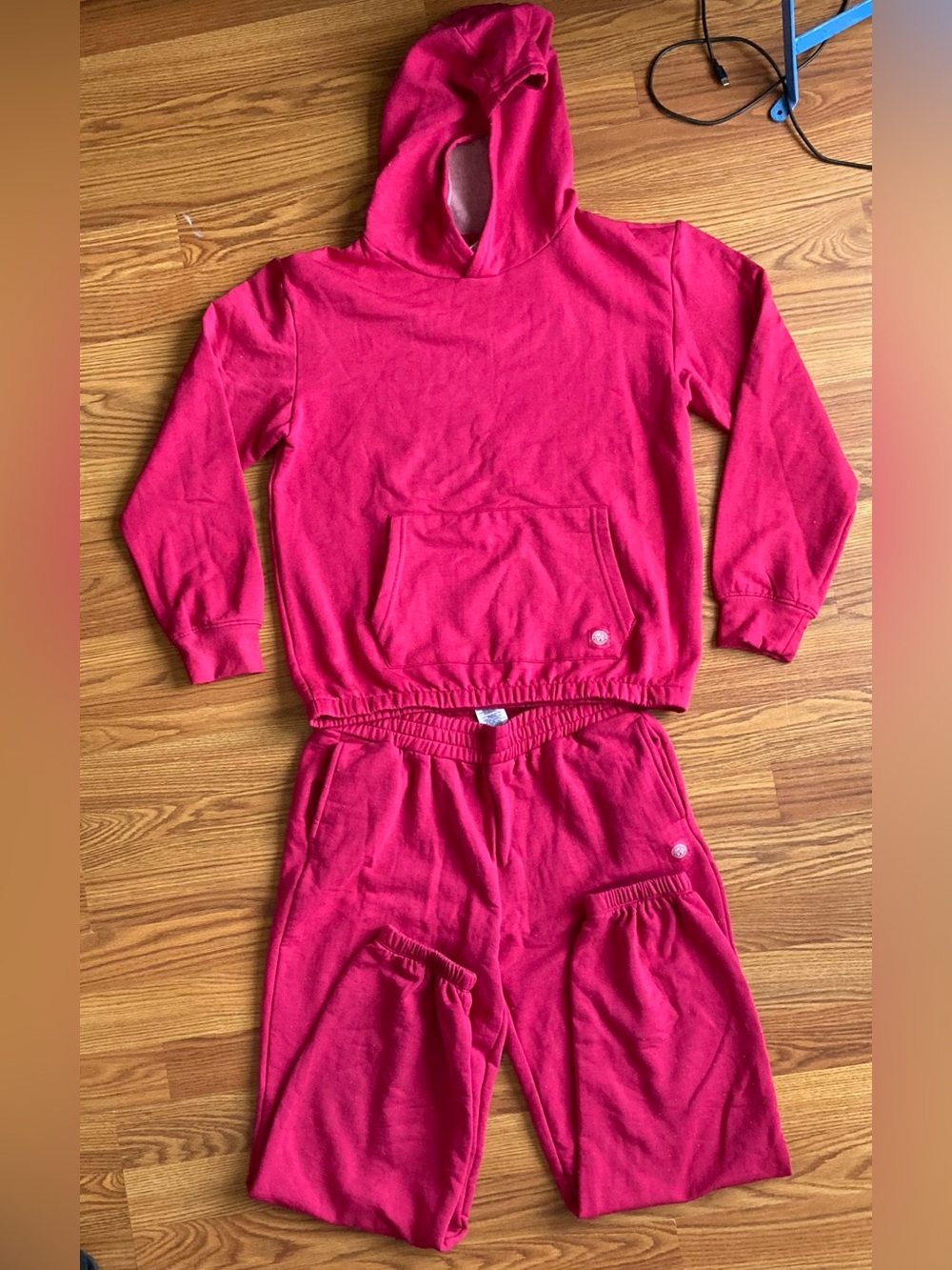 L Girls 14/16 Mondetta Kids Hot Pink Hoodie & Sweatpants Set